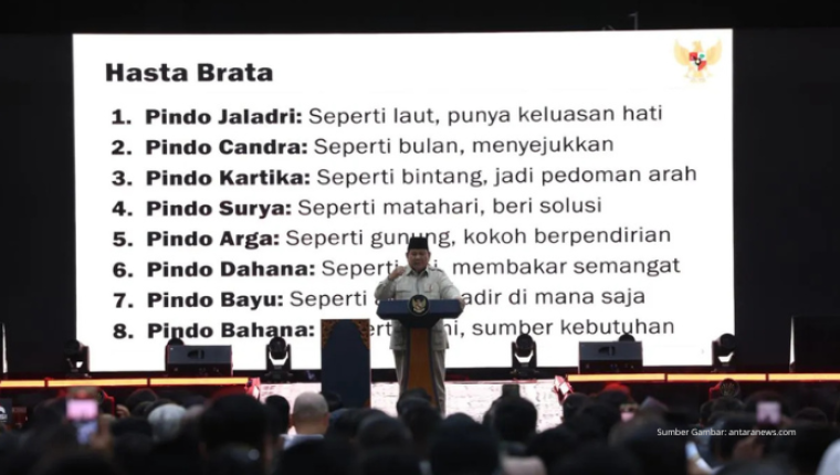 Prabowo Ungkap Delapan Watak Pemimpin dan Makna Keteguhan Sejati