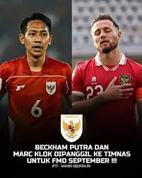 Dua Pemain Persib, Klok dan Beckham, Dipanggil Perkuat Timnas Indonesia di FIFA Matchday September
