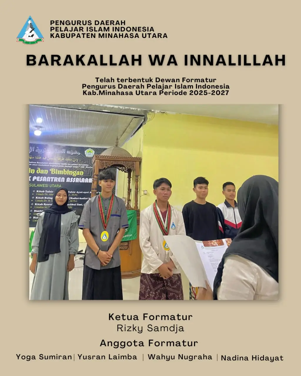 Pembentukan Pengurus Daerah Pelajar Islam Indonesia Minahasa Utara: Arah Baru Gerakan PII Sulawesi Utara