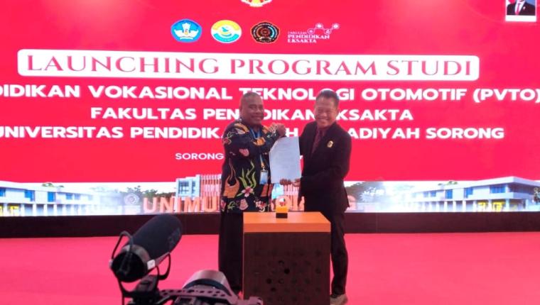 Unimuda Sorong Torehkan Sejarah Launching Prodi Pendidikan Vokasi Technologi Otomotif (PVTO)