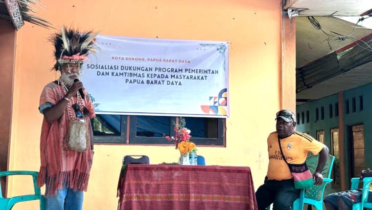 Komitmen Dukung Program MBG dan Jaga Kamtibmas, Suku Biak di Kota Sorong Gelar Sosialisasi