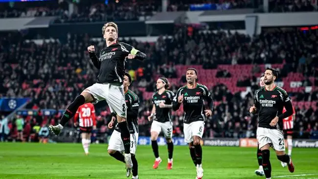 Arsenal Hancurkan PSV Eindhoven 7-1, Catatkan Rekor Baru di Liga Champions