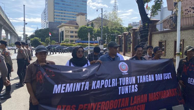 GKJI Sumsel Gelar Aksi di Mabes Polri, Desak Pengusutan Dugaan Penyerobotan Lahan di Banyuasin
