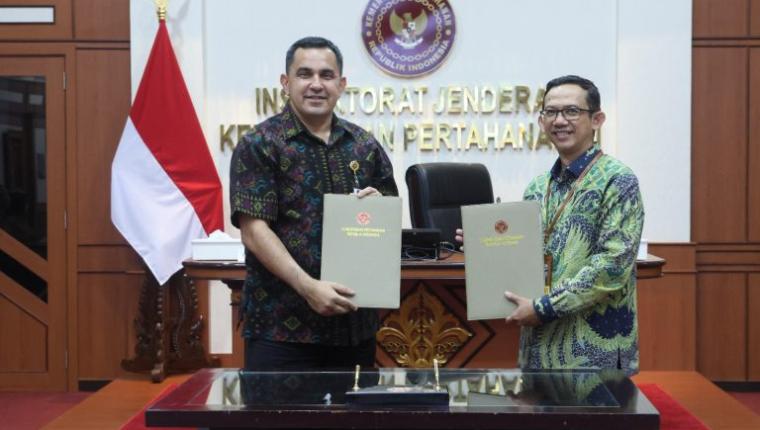 Itjen Kemhan dan BPKP Tandatangani Perjanjian Kerja Sama serta Gelar Pembekalan Reviu LK TA 2024