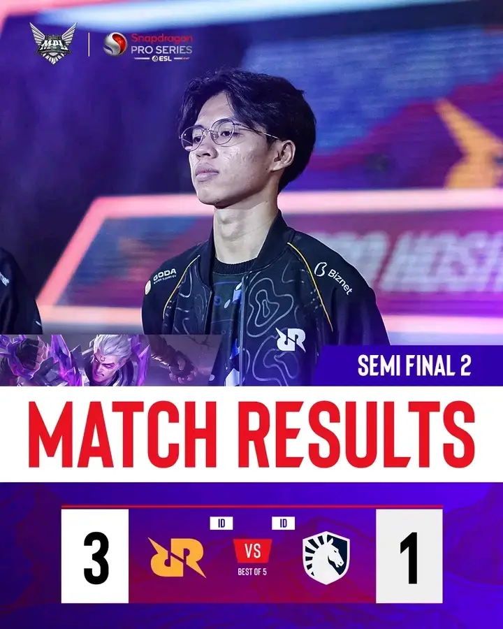 Setelah Mengalahkan Tim Liquid ID 1-3 di Semi Final, RRQ Berhasil Melaju Grand Final ESL Snapdragon MLBB Pro Series 2025