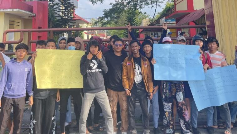 Massa IMPSU Desak Kapolres Langkat Tindak Tegas Pembuat Onar di Pabrik Es Batu Kristal Stabat