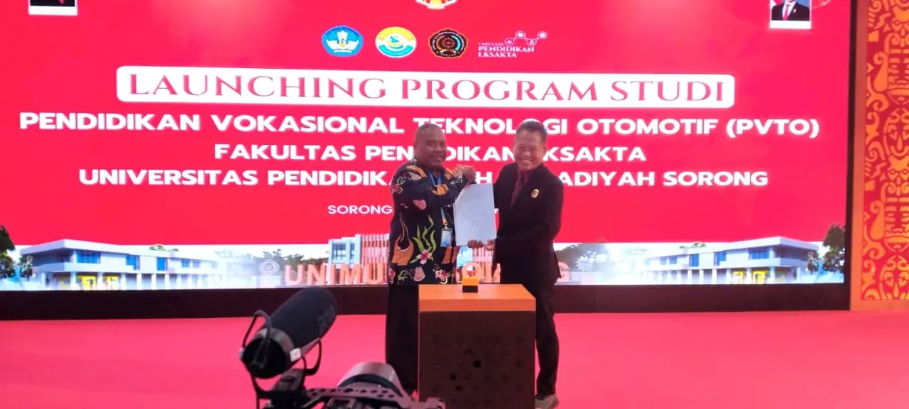 Unimuda Sorong Torehkan Sejarah Launching Prodi Pendidikan Vokasi Technologi Otomotif (PVTO)