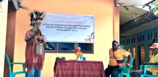 Komitmen Dukung Program MBG dan Jaga Kamtibmas, Suku Biak di Kota Sorong Gelar Sosialisasi