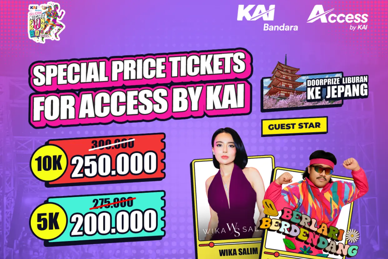 KAI BANDARA Glow Night Fun Run 2025 Siap Digelar di Yogyakarta!