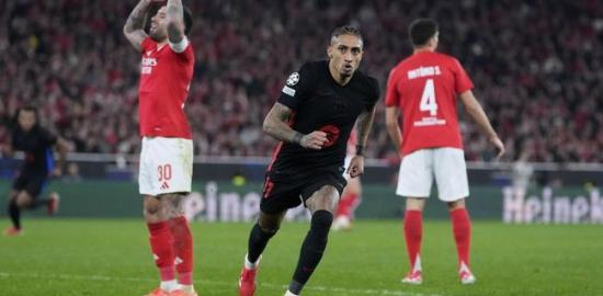 Barcelona Menang Tipis 1-0 atas Benfica di Leg Pertama 16 Besar Liga Champions