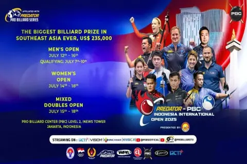 Predator PBC Indonesia International Open 2025 Siap Digelar, Hadiah Terbesar se-Asia Tenggara Capai USD 235.000