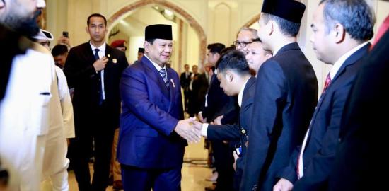 WNI di Qatar Sambut Kedatangan Presiden Prabowo