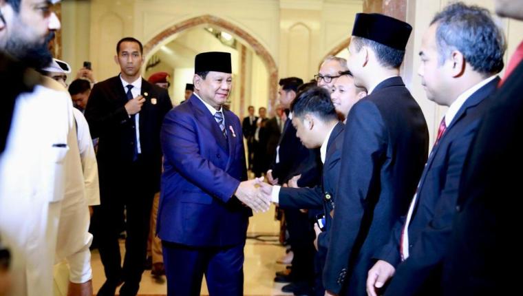 WNI di Qatar Sambut Kedatangan Presiden Prabowo