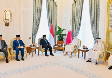 Presiden Prabowo dan Emir Qatar Saksikan Penandatanganan MoU Dialog Strategis RI–Qatar