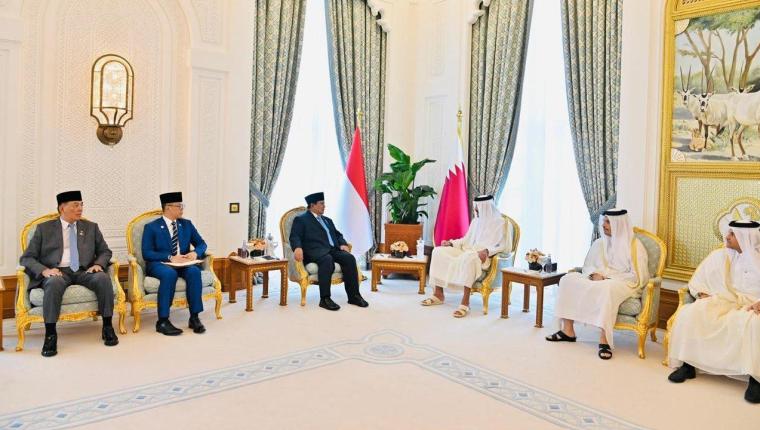 Presiden Prabowo dan Emir Qatar Saksikan Penandatanganan MoU Dialog Strategis RI–Qatar