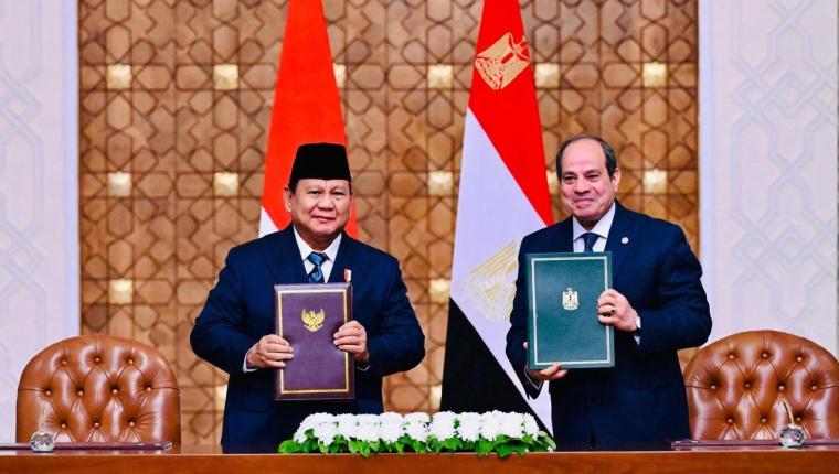 Presiden Prabowo dan Presiden El-Sisi Sahkan Pernyataan Bersama Kemitraan Strategis Indonesia–Mesir