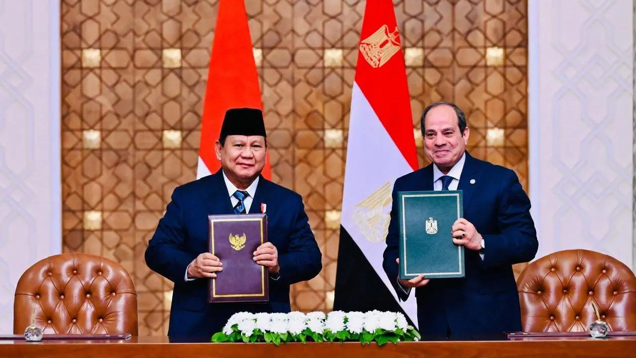 Presiden Prabowo dan Presiden El-Sisi Sahkan Pernyataan Bersama Kemitraan Strategis Indonesia–Mesir
