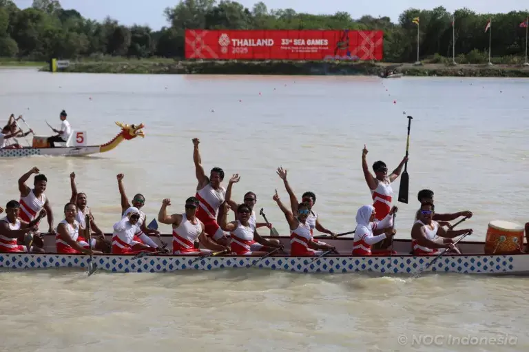 Tim Perahu Naga Indonesia Tambah Emas di SEA Games Thailand 2025