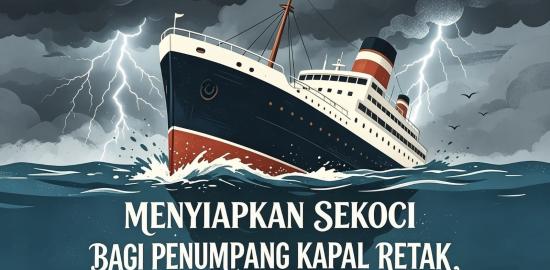 Menyiapkan Sekoci bagi Penumpang Kapal Retak