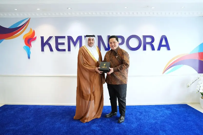 Menpora Erick Thohir Jajaki Kerja Sama Akademi Olahraga dan Sport Tourism dengan Qatar