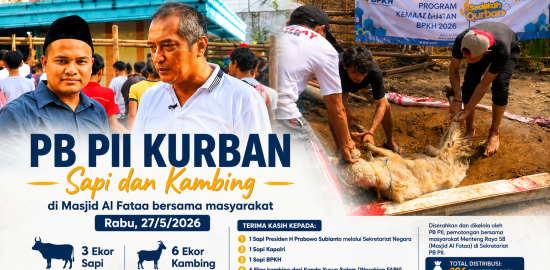PB PII Gelar Kurban Bersama Masyarakat di Masjid Al Fataa