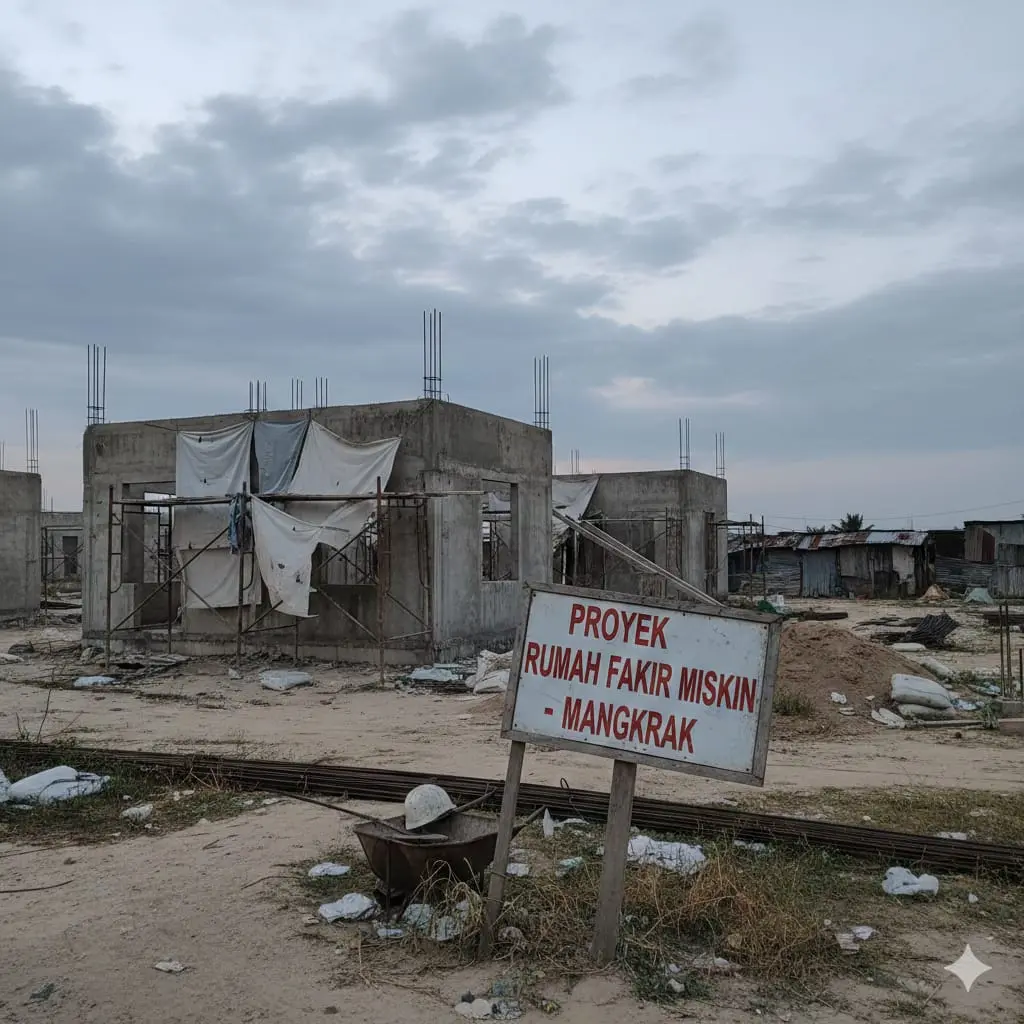 Mangkraknya Proyek Bantuan RTLH di Kecamatan Kao Halmahera Utara, CPH Desak Polda Malut turun tangan.