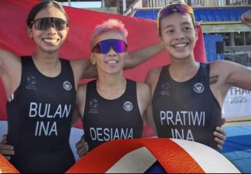 Indonesia Tambah Dua Medali Emas dari Triathlon di SEA Games Thailand 2025