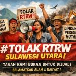 LBH Manado Bersama Masyarakat Sipil Gelar Aksi Depan DPRD Provinsi: Tolak Rancangan Perda RTRW Sulawesi Utara Periode 2026-2024