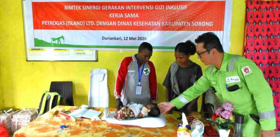 SKK Migas – Petrogas (Island) Ltd. Bersama Dinas Kesehatan Kabupaten Sorong Gelar Program Intervensi Gizi dan Pemeriksaan Kesehatan