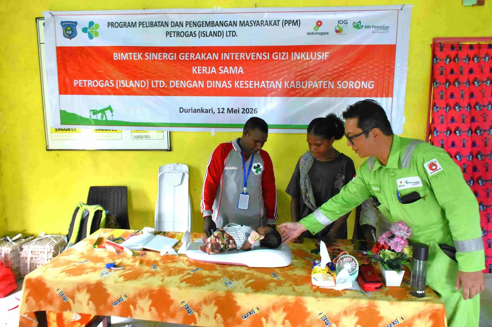 SKK Migas – Petrogas (Island) Ltd. Bersama Dinas Kesehatan Kabupaten Sorong Gelar Program Intervensi Gizi dan Pemeriksaan Kesehatan