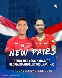 Gloria Widjaja Berpasangan dengan Terry Hee di Indonesia Masters 2026