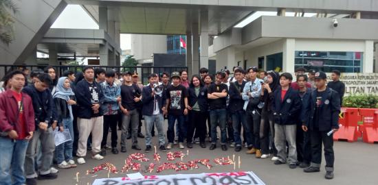 Tuntut Keadilan Untuk Arianto, BEM UMT Gelar Aksi Depan Polres Metro Tangerang Kota