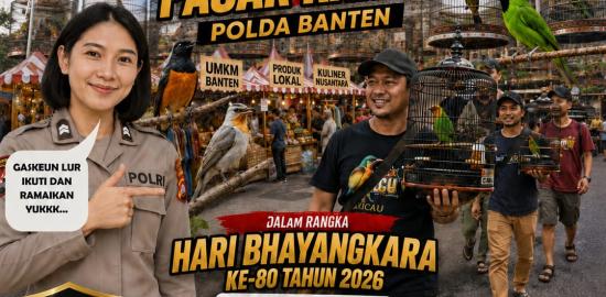 Polda Banten Gelar Lomba Burung Berkicau, Bazar UMKM dan Pasar Rakyat Sambut Hari Bhayangkara ke-80