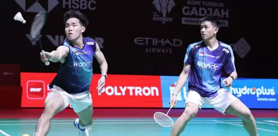 Raymond Indra/Nikolaus Joaquin Melaju ke Babak Kedua Indonesia Open 2026