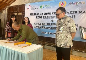 KONI Bekasi Jalin Kerja Sama dengan BPJS dan RS Mitra Keluarga untuk Perlindungan Atlet Porprov 2026