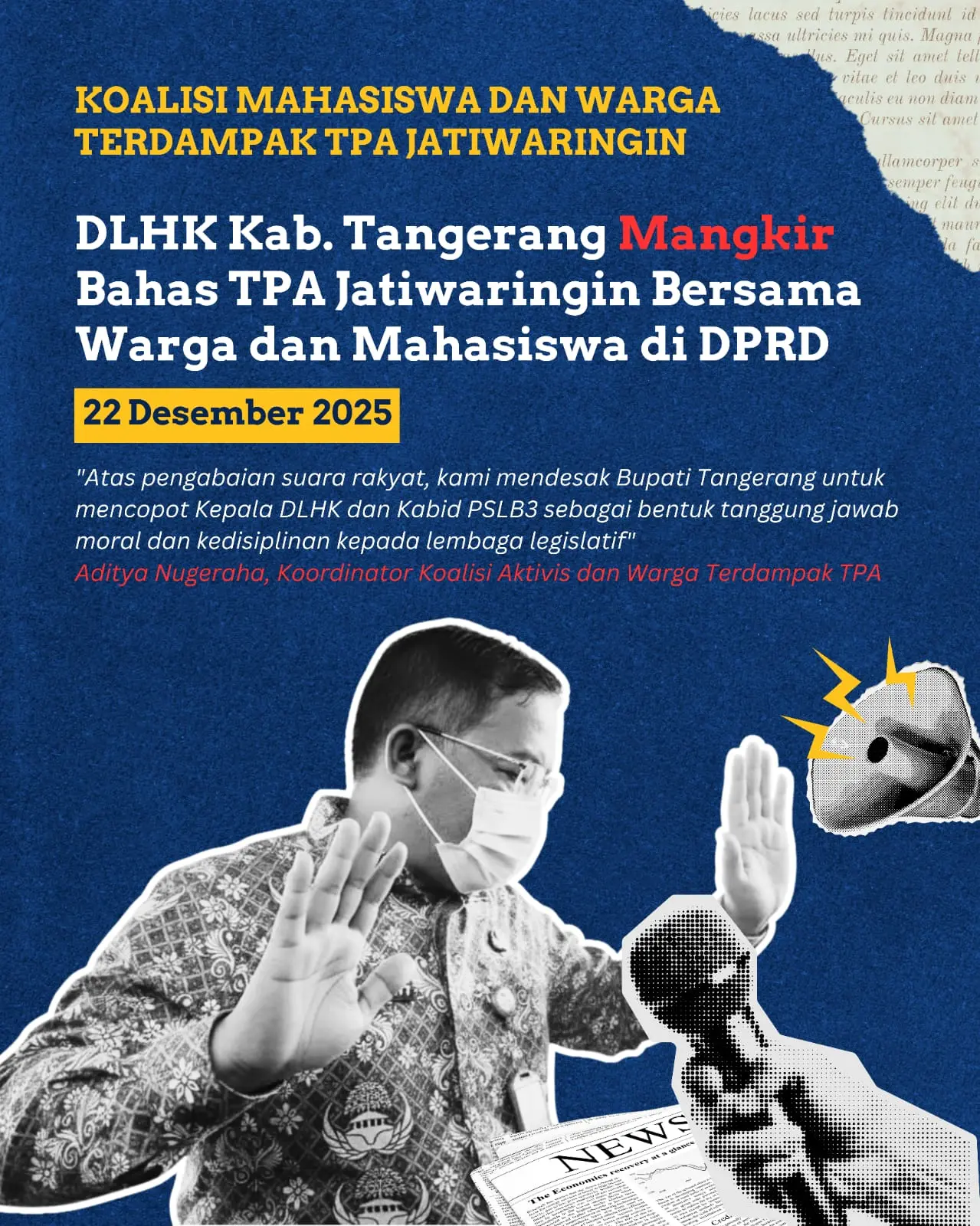 Kadis LHK Tangerang Terbukti Mangkir Saat RDP Bareng DPRD Kabupaten dan Masyarakat Sekitar TPA Waringin