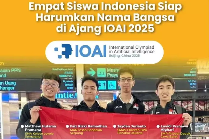 Empat Siswa Indonesia Raih Prestasi di International Olympiad in Artificial Intelligence 2025