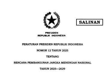 Presiden Prabowo Terbitkan Perpres RPJMN 2025-2029