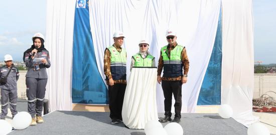 Dirjen Dikti Tinjau dan Lakukan Topping Off Pembangunan RSPTN Unib yang Tahan Gempa