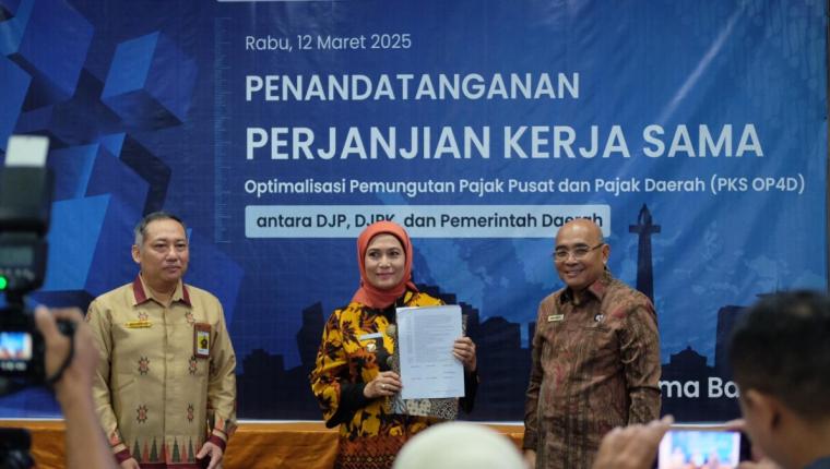 DJP dan 19 Pemda di Kanwil DJP Sulselbartra Tandatangani Kerja Sama OP4D