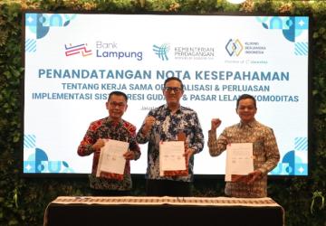 Optimalkan Peran SRG dan PLK, Bappebti Teken MoU dengan PT KBI dan PT BPD Lampung