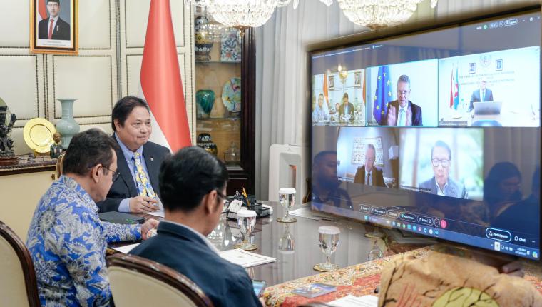Bertemu Komisioner Perdagangan Uni Eropa, Menko Perekonomian Samakan Persepsi dan Mendorong Penyelesaian Perundingan I-EU CEPA