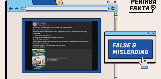 [SALAH] Hoaks Tautan Pemutihan Denda BPJS Kesehatan 2026