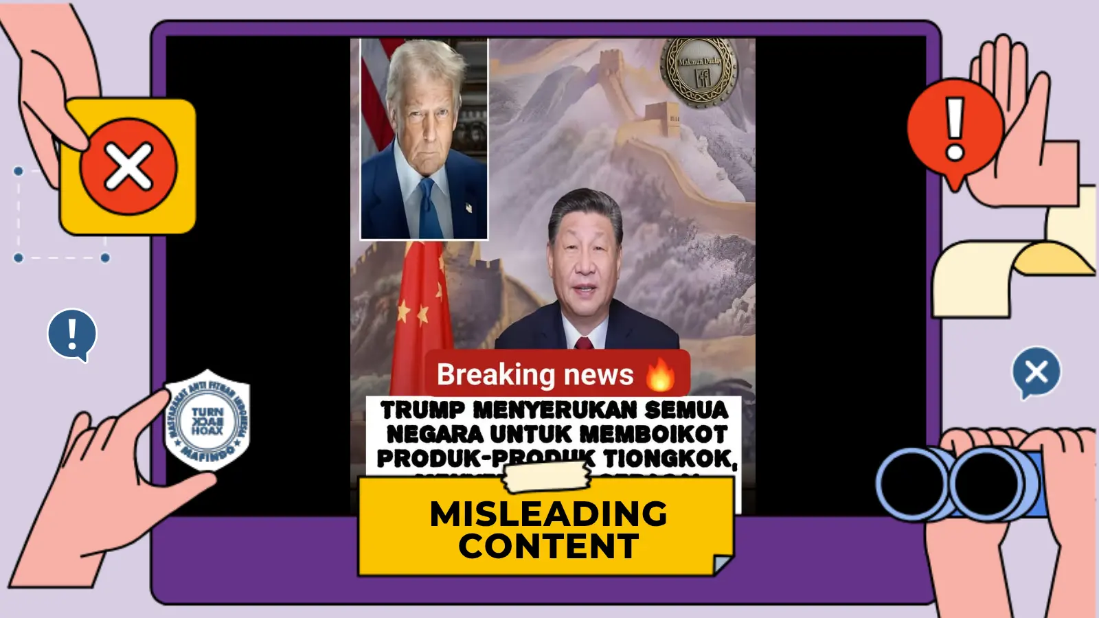 [SALAH] Trump Serukan Boikot Semua Produk Tiongkok