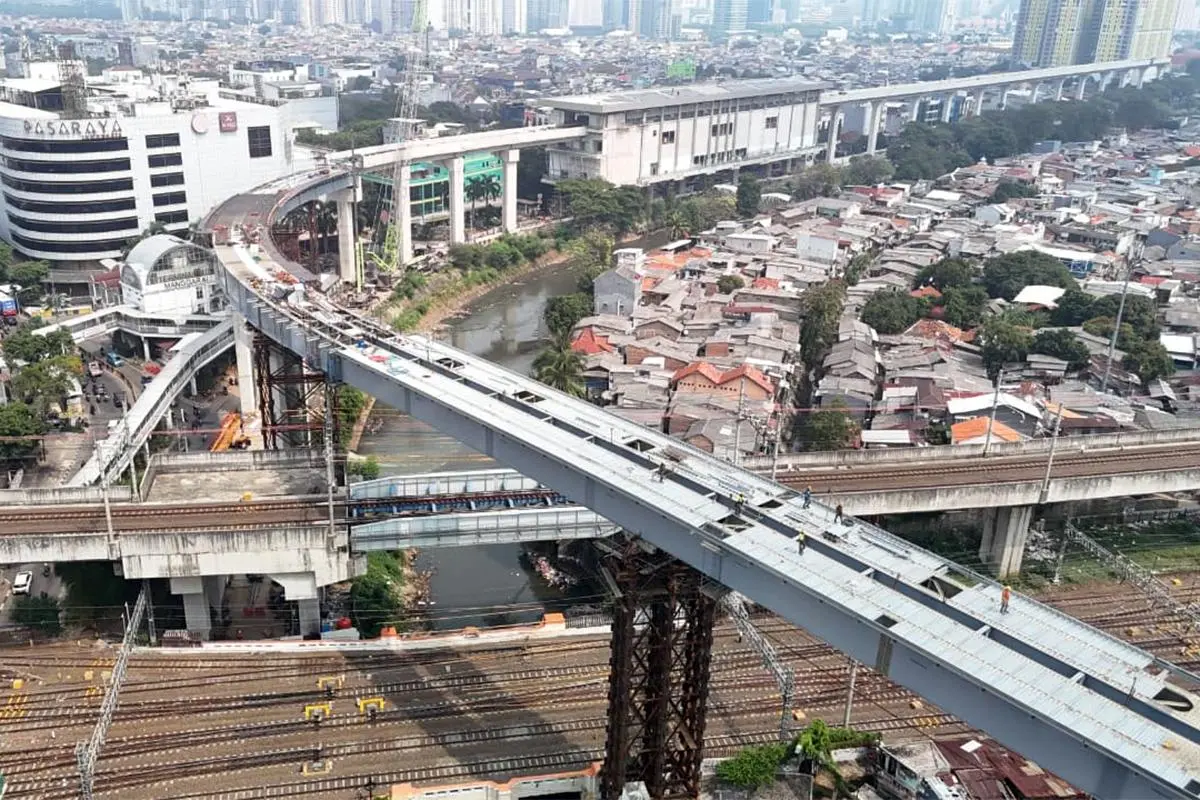 LRT Jakarta Fase 1B Velodrome - Manggarai Tersambung 100 Persen