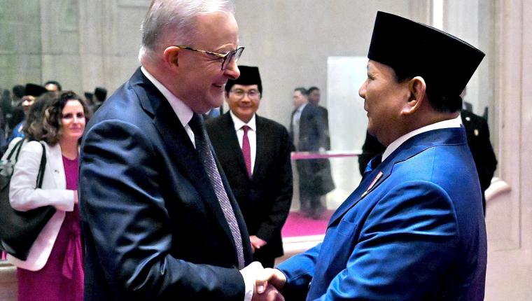 Presiden Prabowo Temui PM Albanese di Hotel