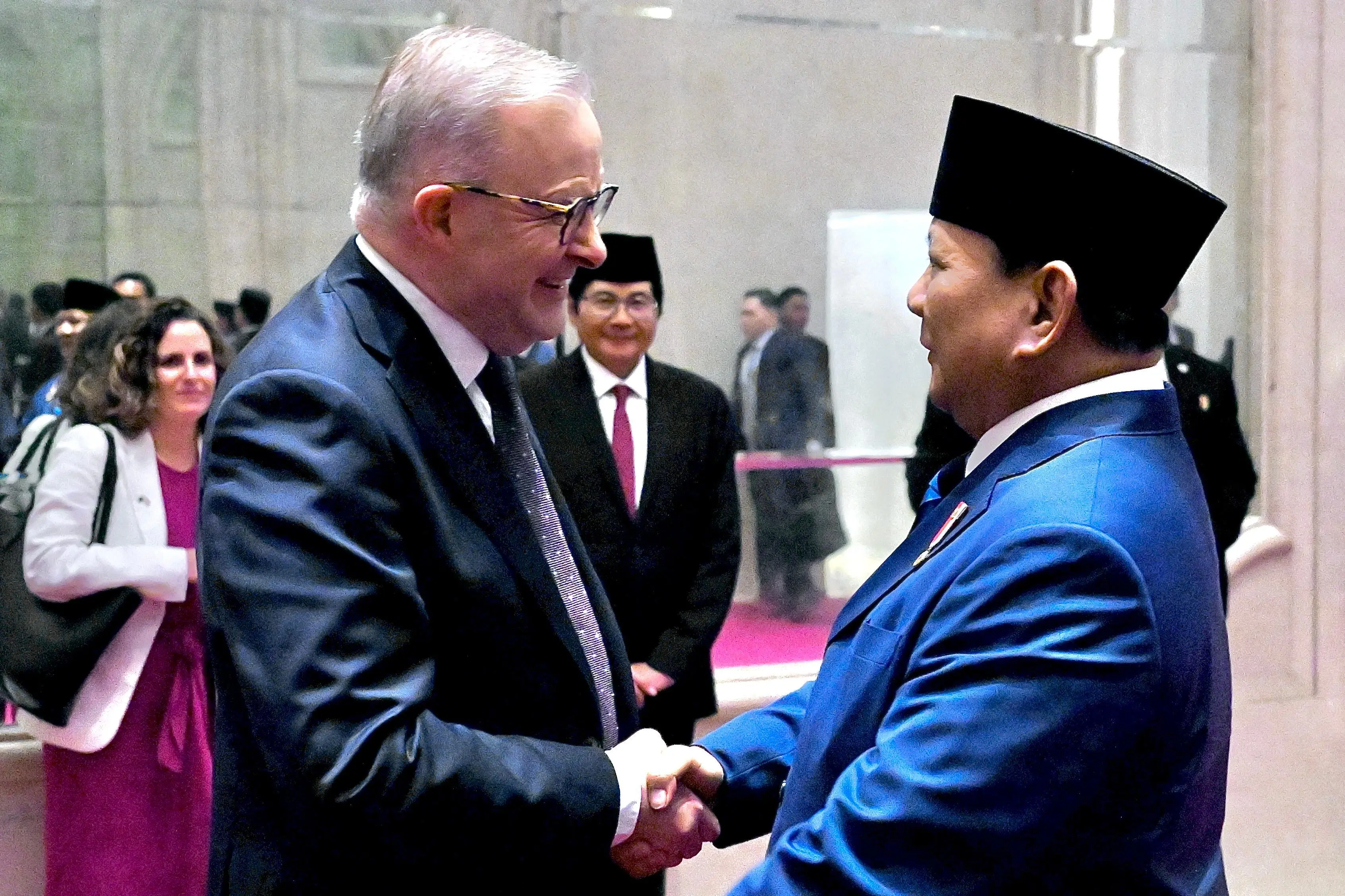 Presiden Prabowo Temui PM Albanese di Hotel
