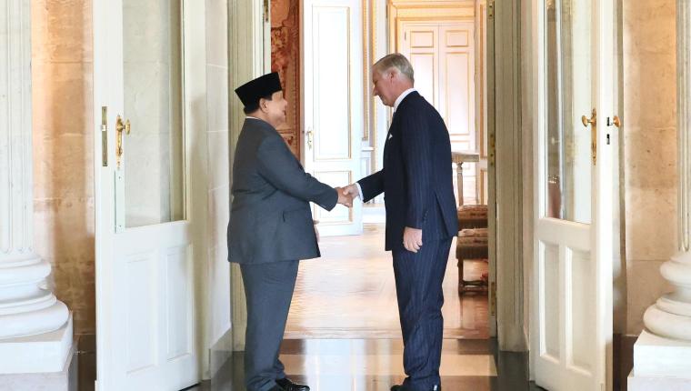 Presiden Prabowo Bertemu Raja Belgia, Disambut Hangat di Istana Laeken