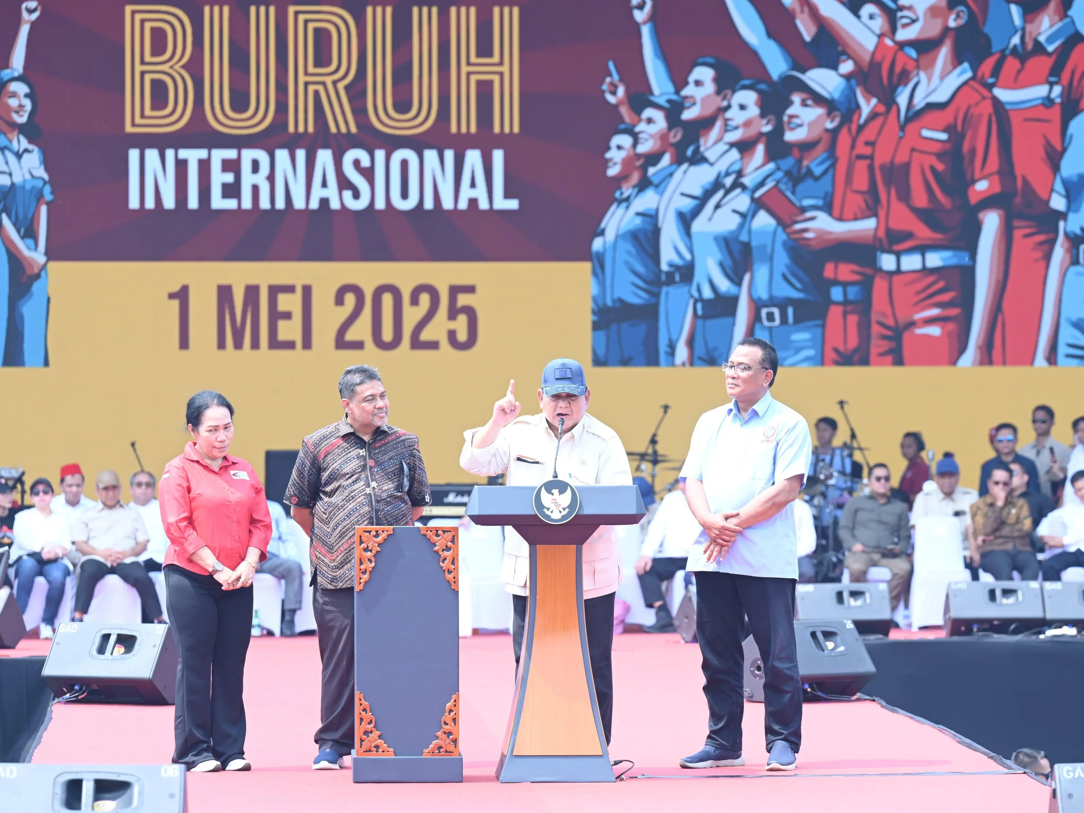 Peringatan Hari Buruh, Presiden Prabowo Tegaskan Komitmen Pemerintah untuk Kesejahteraan Pekerja