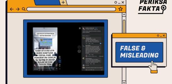 [HOAKS] Klaim NIK KTP Berisi Bantuan Sosial Hingga Rp50 Juta Tahun 2026